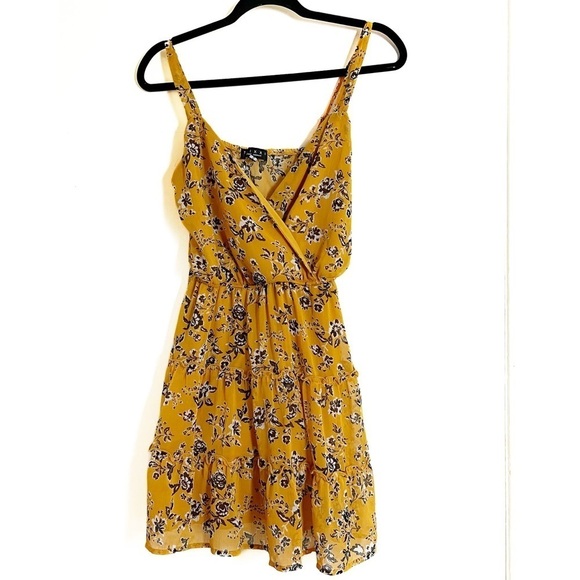 TRIXXI Women’s Yellow Floral Dress - Small - Picture 2 of 10